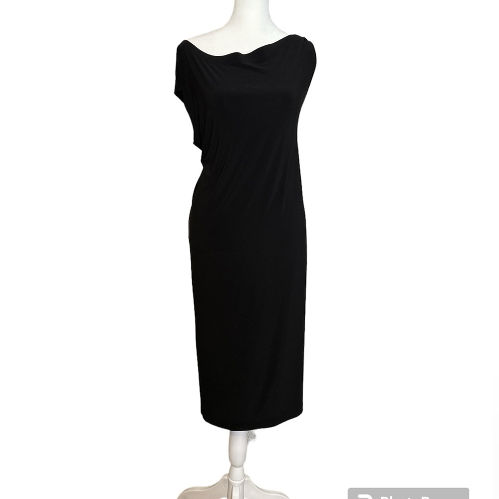 Norma Kamali Drop Shoulder Black Dress - Picture 8 of 9